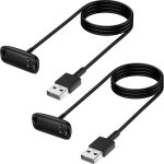 كيبل شاحن بديل لساعة فيتبيت انسباير 3: شحن سريع بطول 3.3 قدم، ملحقات سلك USB لجهاز تتبع اللياقة البدنية انسباير 3، عبوة من قطعتين