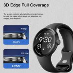 ⁦Screen Protectors Compatible with Google Pixel Watch 4 41 mm, 4 Pieces HD Anti-Scratch, Flexible TPU Screen Protector [Not Glass], Anti-Oil/Bubble Free Screen Protector⁩ - الصورة ⁦6⁩