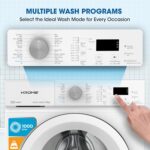 ⁦كروم غسالة تحميل امامي | سعة 6 كجم | دوران 1000 دورة في الدقيقة | محرك عاكس بي ال دي سي | 16 برنامج غسيل | شاشة LED | موفرة للطاقة | اسطوانة من الستانلس ستيل | ابيض - KR-WFL60WSI⁩ - الصورة ⁦5⁩