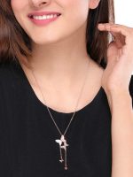 ⁦يلو تشايمز أحدث صيحات الموضة من الستانلس ستيل المطلي بالذهب للنساء والفتيات (تصميم 8)⁩ - الصورة ⁦5⁩