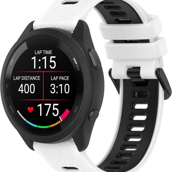 Fit for Garmin Forerunner 265S 255S Watch Bands, 18mm Quick Release Durable Silicone Replacement Bands Wristbands Straps Bracelet Fit for Garmin Vivoactive 4S/Vivomove 3S/Venu 2S