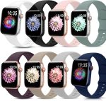 مجموعة من 8 اساور متوافقة مع سوار ساعة ابل 42 ملم 44 ملم 45 ملم 49 ملم للنساء والرجال من ستايونج - سوار رياضي بديل من السيليكون جيد التهوية لساعة ابل اي ووتش سلسلة 9 8 7 6 5 4 3