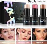 ⁦قلم بلش كريمي مع فرشاة من ميبزول، مجموعة مكياج كونتور وهايلايتر للنساء، قلم تحديد غير دهني ومقاوم للماء، لمسة نهائية ندية خفيفة الوزن، بلش يدوم طويلا للخدود والعينين والشفاه⁩ - الصورة ⁦2⁩