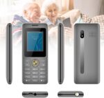 هواتف محمولة اساسية لكبار السن والاطفال من وينجوي، هواتف غبية غير مقفلة بدون انترنت - مع ازرار كبيرة، MP3، MP4، كاميرا، مصباح يدوي، اس او اس، رمادي