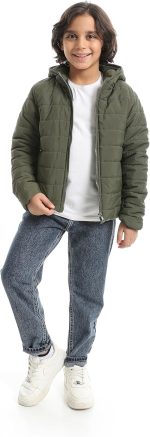 ⁦جاكيت بوليستر بغطاء للرأس للاولاد⁩ - الصورة ⁦5⁩