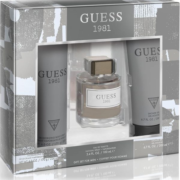 مجموعة 1981 او دي تواليت للرجال من جيس 100 مل، جل استحمام 200 مل، بخاخ للجسم 170 جرام