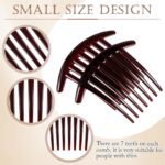 ⁦مشط شعر للعرائس من توفيكو، 6 قطع، امشاط جانبية للشعر بسبعة جوانب بلاستيكية محكمة الاغلاق، اداة مجعدة ودبابيس كثيفة مضفرة لكعكة ابدو⁩ - الصورة ⁦6⁩