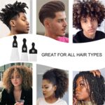 ⁦ارابيست مشط معدني افريقي، عبوة من 3 قطع للشعر المجعد وفك تشابك الشعر المستعار، اداة تصفيف الشعر للنساء والرجال (اسود)⁩ - الصورة ⁦6⁩