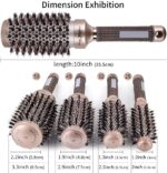 ⁦فرشاة دائرية 25 ملم لتصفيف الشعر من اتش تينجودا، شعيرات سيراميك نانو حرارية وتقنية ايونية لتجفيف الشعر وتمليس الشعر اللامع والمموج⁩ - الصورة ⁦5⁩