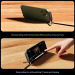 ⁦2 in 1 Invisible Stand Charger Cable, 240W Fast Charging Cable for Built-in Phone, 1.5m Braided Type C Cable with Foldable Stand for Smartphones/Tablets⁩ - الصورة ⁦7⁩