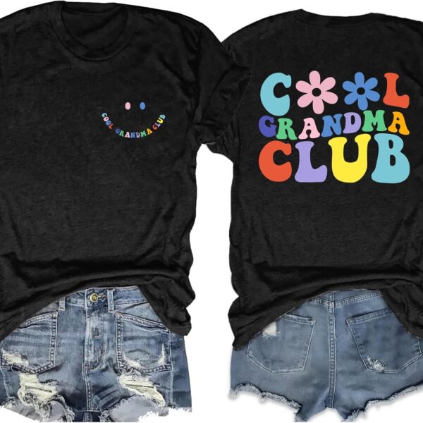 قمصان الجدة للنساء: الجدة الحياة تي شيرت كول جراندماس كلوب تيز الزهور الجدة ماما بلوزة بلايز