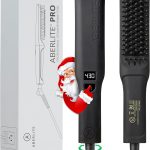 ابرليتي برو (مطور) - مكواة فرد اللحية والشعر الايونية المتطورة مع فرشاة تسخين مضادة للحروق - ترطيب خالٍ من الالم لجميع الانواع