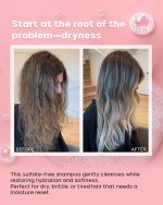 ⁦شامبو ميلانو سيمي دي لينو المرطب والخالي من الكبريتات للشعر الجاف من ألفابارف - خالٍ من البارابين والبارافين - آمن على الشعر المعالج بالألوان - جودة صالونات التجميل الاحترافية، 236 مل⁩ - الصورة ⁦7⁩