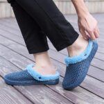 ⁦شبشب شتوي للرجال والنساء من كيزكين، شبشب فرو منفوش للحديقة، شبشب مفتوح من الخلف للمنزل والاماكن الداخلية والخارجية⁩ - الصورة ⁦5⁩