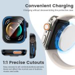 ⁦جراب واقي للشاشة لساعة هواوي فيت 3 من تيريفي، غطاء صلب ممتص للصدمات من البولي كربونات مع زجاج مقوى HD مدمج، غطاء حماية كامل مقاوم للخدش لساعة هواوي، اسود وستارلايت [عبوتان]⁩ - الصورة ⁦6⁩