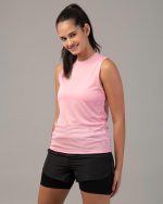 ⁦تيشيرت بدون اكمام بقصة عادية للنساء من فيوزفيت، ملابس رياضية للتدريب وصالة الالعاب الرياضية نصف كم (عبوة من قطعتين)⁩ - الصورة ⁦5⁩