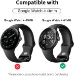 ⁦Screen Protectors Compatible with Google Pixel Watch 4 41 mm, 4 Pieces HD Anti-Scratch, Flexible TPU Screen Protector [Not Glass], Anti-Oil/Bubble Free Screen Protector⁩ - الصورة ⁦2⁩