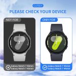 ⁦كيوتي حافظة حماية لشاشة سامسونج جالاكسي 7 مقاس 44 ملم من 6 + 6 قطع، غطاء صلب ممتص للصدمات من البولي كربونات مع طبقة واقية من الزجاج المقوى مضاد للضباب لملحقات ساعة جالكسي 7 محايدة، 44 ملم⁩ - الصورة ⁦2⁩