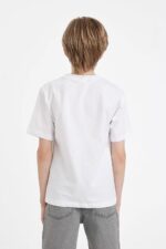 ⁦ديفاكتو تي شيرت بولو عصري باكمام قصيرة للاولاد - بلايز وقمصان بولو للمراهقين⁩ - الصورة ⁦4⁩