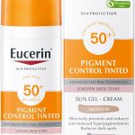 جل كريم ملون للتحكم بالتصبغات بعد التعرض للشمس لون متوسط بعامل حماية من اشعة الشمس 50+ من يوسيرن، بلون برتقالي