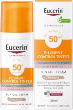 جل كريم ملون للتحكم بالتصبغات بعد التعرض للشمس لون متوسط بعامل حماية من اشعة الشمس 50+ من يوسيرن، بلون برتقالي