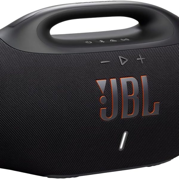 JBL مكبر صوت بوم بوكس 4 - اقوى مكبر صوت محمول مقاوم للماء مع صوت JBL برو ضخم، تعزيز الصوت بالذكاء الاصطناعي، وقت تشغيل يصل الى 34 ساعة، مقاوم للماء والغبار IP68، اتصال اوراكاست متعدد مكبرات الصوت