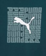 ⁦PUMA mens GRAPHIC Box Tee Green Terrain T-Shirt⁩ - الصورة ⁦2⁩