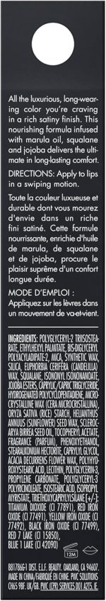 ⁦e.l.f. احمر شفاه ساتان من او فيس، احمر شفاه كريمي غني بالتصبغ ومغذي ويدوم طويلا، غني بالجوجوبا، نباتي ولم يختبر على الحيوانات⁩ - الصورة ⁦5⁩
