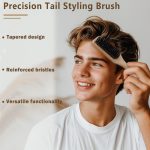 ⁦Bristle Hair Brush with Wide Rat Tail for Smoothing Hairs, Ponytail Bun Grooming, for Sectioning and Parting⁩ - الصورة ⁦5⁩