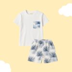 ⁦طقم ملابس قطن للاولاد من لواي | زي فاخر مع تي شيرت وشورت انيق | ملابس قطنية مريحة للاطفال | ارتداء يومي للاولاد (ناعم وخفيف الوزن)⁩ - الصورة ⁦5⁩