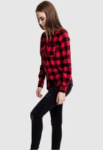 ⁦قميص بتصميم مربعات للنساء من اوربان كلاسيكس بتصميم مثني من الفلانيل (عبوة من قطعة واحدة)⁩ - الصورة ⁦8⁩