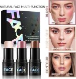 ⁦قلم بلش كريمي مع فرشاة من ميبزول، مجموعة مكياج كونتور وهايلايتر للنساء، قلم تحديد غير دهني ومقاوم للماء، لمسة نهائية ندية خفيفة الوزن، بلش يدوم طويلا للخدود والعينين والشفاه⁩ - الصورة ⁦3⁩