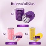 ⁦اساني بكرات حرارية للشعر - 37 بكرة شعر ذاتية الامساك مع 18 مشبك ومشط تصفيف - بكرات شعر حرارية من الالومنيوم لتكثيف الشعر وتجعيد الشعر طوال اليوم - للشعر القصير والمتوسط والطويل (مقاس S)⁩ - الصورة ⁦4⁩