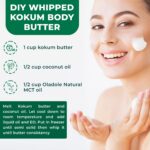 ⁦اولديل ناتشرال زبدة كوكوم عضوية - 200 غرام | تدعم صحة البشرة وحروق الشمس والطفح الجلدي ومضادة للشيخوخة وبلسم الشفاه واللوشن وتقليل المسام والمرطب وزبدة الجسم وصناعة الصابون | غير معدلة وراثيا وخالية⁩ - الصورة ⁦5⁩