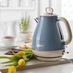 ⁦غلاية ابريق لاسلكية طراز ريترو 2869/05 من اريتي، فلتر خارجي قابل للازالة وبارد للمس، سعة 1.7 لتر، تصميم عتيق، ازرق 'ضمان المصنع لمدة عام واحد على الاقل'⁩ - الصورة ⁦4⁩