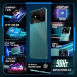 ⁦بوكو ام 6 برو شبكة الجيل الخامس 5G (اسود قوي، ذاكرة رام 6 جيجابايت، تخزين 128 جيجابايت) | سناب دراغون 4 الجيل الثاني | شاشة كبيرة 6.75 بوصة مع معدل تحديث 90 هرتز | كاميرا مزدوجة 50 ميجابكسل بالذكاء⁩ - الصورة ⁦2⁩