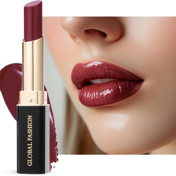 احمر شفاه احترافي شفاف ومرطب من جلوبال فاشون - 24 لون غني بتركيبة مرطبة تدوم طويلا مع لمسة نهائية لامعة ناعمة، ملمس غير لزج وخفيف الوزن (103 مونارك، 3.5 غرام)