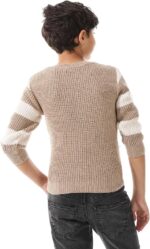 ⁦سويتر سهل الارتداء برقبة دائرية ضيقة للاولاد⁩ - الصورة ⁦3⁩