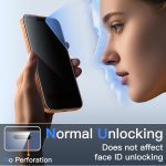 ⁦جيتك شاشة حماية خصوصية 360 درجة لموبايل ايفون 17 برو ماكس 6.9 بوصة، طبقة من الزجاج المقسى 4 اتجاهات مضادة للتجسس مع اداة سهلة التركيب، عبوة من قطعتين⁩ - الصورة ⁦8⁩