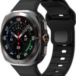 سوار رياضي بديل من السيليكون الناعم بدون فجوات متوافق مع ساعة سامسونج جالاكسي الترا للرجال والنساء