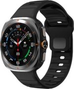 سوار رياضي بديل من السيليكون الناعم بدون فجوات متوافق مع ساعة سامسونج جالاكسي الترا للرجال والنساء