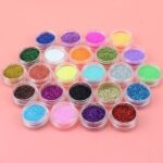 ⁦مجموعة جليتر اظافر فائقة النعومة من 24 قطعة - جليتر تجميل متعدد الاستخدامات للوجه والجسم والشعر وفن الاظافر للمكياج والحرف اليدوية ودفتر القصاصات، لمعان فائق النعومة للجمال الابداعي والمشاريع التي⁩ - الصورة ⁦4⁩