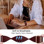 ⁦يو بيك اساور قابلة للتمدد متوافقة مع سوار ساعة ابل 40 ملم 38 ملم 41 ملم 42 ملم 44 ملم 45 ملم 46 ملم 49 ملم للنساء والرجال، اساور رياضية مرنة مقاومة للماء لساعة اي ووتش سلسلة 10 9 8 7 6 5 4 3 SE الترا⁩ - الصورة ⁦4⁩