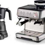 اريتي ماكينة تحضير قهوة اسبريسو بقدرة 1600 واط مع مطحنة قهوة مدمجة وبخار + 6 اكواب كهربائية لتحضير قهوة الموكا، 480 واط برائحة الموكا، مثالية للمنزل والمكتب - Art1313+Art1368