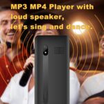 ⁦هواتف محمولة اساسية لكبار السن والاطفال من وينجوي، هواتف غبية غير مقفلة بدون انترنت - مع ازرار كبيرة، MP3، MP4، كاميرا، مصباح يدوي، اس او اس، رمادي⁩ - الصورة ⁦2⁩