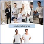 ⁦تي شيرت رجالي مضاد للتعرق، قميص شبكي للرجال، قمصان تحت الابط مضادة للتعرق من قطعتين، ملابس داخلية واقية للرجال (مقاس M، مناسب لوزن 65-80 كجم)⁩ - الصورة ⁦6⁩