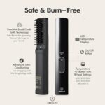 ⁦ابرليتي مكواة فرد الشعر اللاسلكية من جو 2 للحية والشعر، مشط اسنان بدون الم لترطيب ايوني متطور، مكواة فرد الشعر اللاسلكية، مشط فرشاة تسخين⁩ - الصورة ⁦2⁩