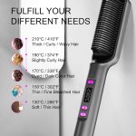 ⁦فرشاة فرد الشعر من بي سي ام سي زد سي دي سي، مكواة شعر مع مشط مدمج، طلاء سيراميك تورمالين، تسخين سريع واعدادات درجة حرارة 80 الى 230 درجة مئوية. فرشاة فرد الشعر لتصفيف الشعر في المنزل⁩ - الصورة ⁦3⁩