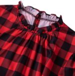 ⁦افانوفا بلوزة نسائية أنيقة بأكمام طويلة مكشكشة من الأمام ورقبة وهمية⁩ - الصورة ⁦3⁩