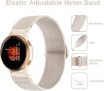 ⁦اساور ساعة نايلون قابلة للتمدد متوافقة مع جارمين فينو 2S/فيفو اكتيف 4S/فينو 3S/فيفوموف 3S وفيفوموف 3S، سوار قابل للتعديل 18 ملم لساعة جارمين فوررنر 265S/255S/255S ميوزيك للنساء والرجال من 5 قطع⁩ - الصورة ⁦3⁩